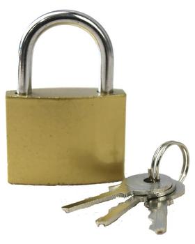 Padlock 38mm Brass Padlock with 3 keys