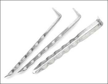 Angled Ripple pegs, Pack of 10 Steel 7 Inch (18cm)  Angled Tent Pegs - main image
