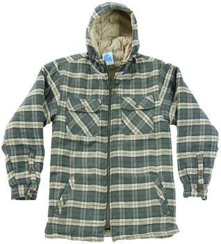 Fleece Lined Padded Zip Front Penarth Hooded Shirt / Jacket With Super Warm Lining - main image