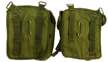 Double Ammo Pouch Vintage 1980's Pattern Left Or Right Olive Green OG PLCE - main image