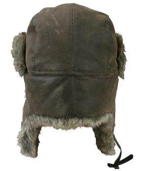 Polar Hat Faux Leather Pilot Aviator Expedition Hat Brown Warm Faux Leather Flying Hat - main image