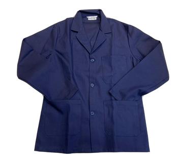 Long / Tall Cotton Drill Slop Jacket New Button Front Navy Blue 100% Cotton Railway Engineers Slop Jacket - main image