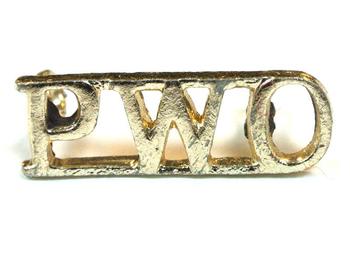 PWO (Prince Of Wales's Regiment Of Yorkshire) Shoulder title (pair)