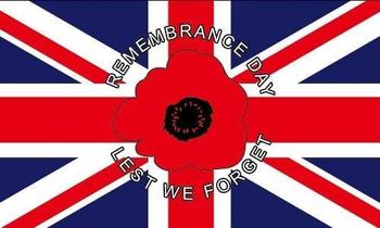 Poppy Remembrance Day Flag