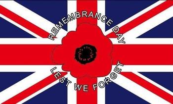 Poppy Remembrance Day Flag - main image