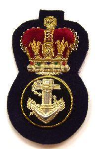 Queens Crown Gold wire Petty Officers Cap badge