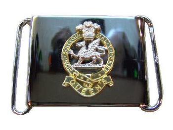 Prince of wales Royal Regiment chrome belt buckle - main image