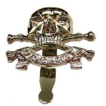 Queens Royal Lancers Nickel coated Cap Badge