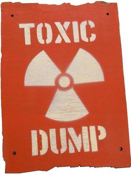 Toxic Dump New Wooden Toxic Dump Sign, Great For Decoration Or Den's - main image