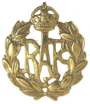 RAF Cap Badge, Kings and Queens Crown RAF Regiment Beret / Cap Badges