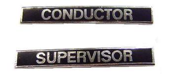 Black Railway Enamel conductor and supervisor