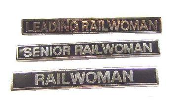 Black Enamel Railwoman Train Badges - main image