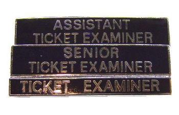 Black Enamel Railway ticket Examiners Badge