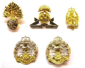 Selection Of Re-Strike Cap Badges - main image
