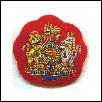 Red Backed Gold Wire Badge - main image