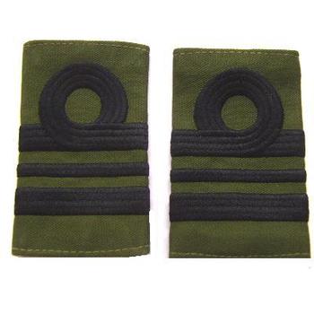 Lt Commander olive green rank slides - Pair - main image