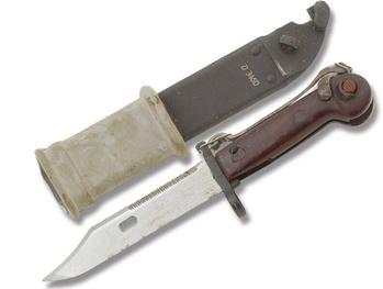 Romanian AK Bayonet, AK-47 Bayonet With Isolator And Scabbard Sheath - main image