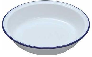 White Pie Dish Classic Round White Enamel Pie Dish In Different Sizes - main image