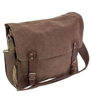 Strong Canvas Satchel Traditional Shoulder Bag Fintry Highlander Brand In Olive Or Brown  - main image