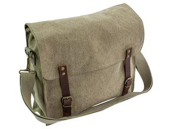 Strong Canvas Satchel Traditional Shoulder Bag Fintry Highlander Brand In Olive Or Brown  - main image