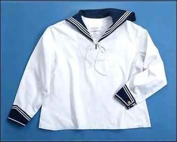Sailor Naval Top German Naval Top New White Naval Sailor Top - Ideal For Fancy Dress - main image