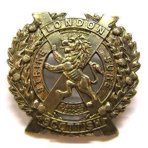 London Scottish Cap Badge - White Metal Scottish Cap Badge