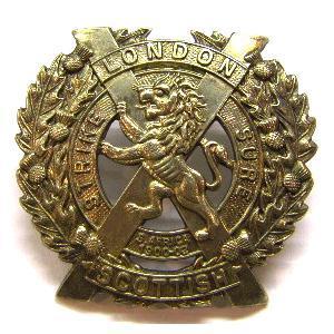 London Scottish Cap Badge - White Metal Scottish Cap Badge - main image