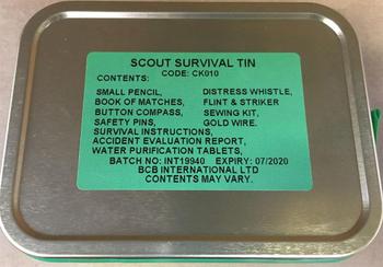 Scout Survival Tin Excellent Starter Survival Kit created for the young Scouts