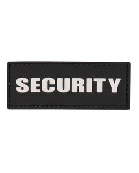 Black PVC Security Badge Patch With Velcro Back - main image