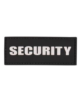 Black PVC Security Badge Patch With Velcro Back