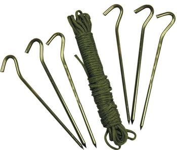 Bivvy / Shelter Peg Set with Para Cord Lightweight Aluminium Pegs