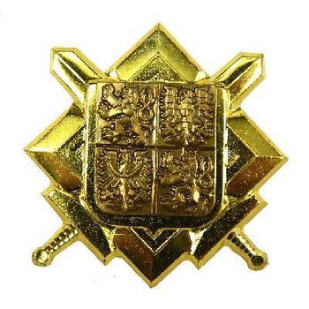 Military Belgium Gold Cap Badge
