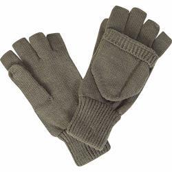 Acrylic Fingerless Gloves With Mitten Flap To Cover Fingers - main image