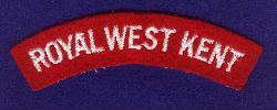 Shoulder title for the Royal West Kent