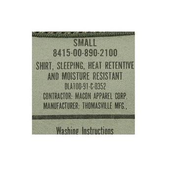 Sleep Shirt, Heat Retentive U.S. Military Issue Zip top Shirt, New - main image