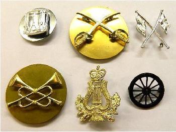 Selection of military sleeve badges
