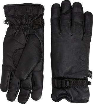 Black Leather Gloves British Army Soldier 95 Style Gloves With Wrist Adjuster - main image