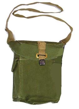 Infantry Gas Mask Bag Used Genuine Army Issue WWII Post War Bag - main image