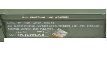 German Ammo Box Large size stackable 27mm Ammo box - main image