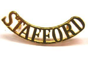 Pair of Genuine Issue Brass Stafford Shoulder Titles