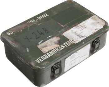 Steel Medical Box German First Aid Metal Medical Tin ~ Empty