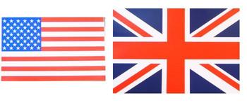 Union and US Vehicle flag Stickers