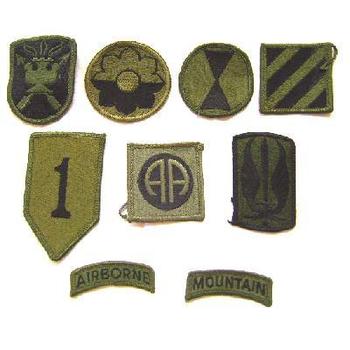 US Army Subdued Sew On Div Signs - main image