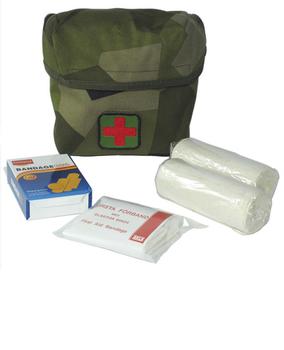 Swedish First Aid Kit - Mini Pack Military First Aid Kit From Sweden ~ New In Camo Pouch