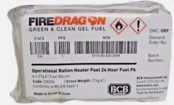 Solid Fuel Fire Dragon Green and Clean Box of 6 Firedragon Military Bushcraft - main image