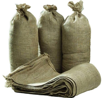 Sand Bags Pack of 10 Hessian Flood protection Sand Bag 33cm x 74cm - main image