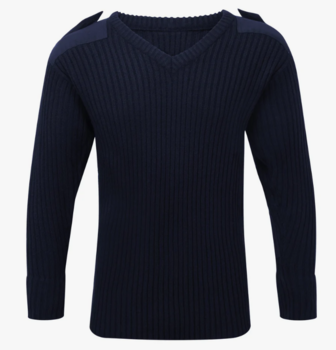 Navy V Neck pullover - main image