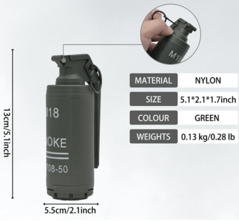 M18 Smoke Grenade - Plastic Expanding Olive Grenade - main image