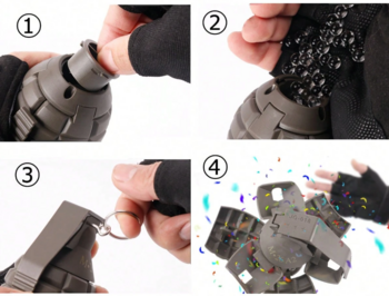 Black M 26 A2 Plastic Expanding Simulating Toy Grenade - main image