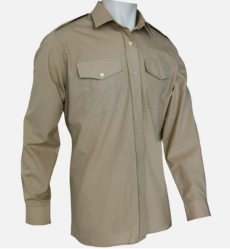 FAD Khaki Fawn Shirt, New And Used British Army Other Ranks Long Sleeve Fawn Shirt - main image
